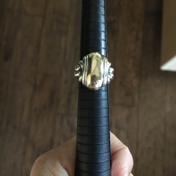 Sterling Silver with Gold Ring - size 7 - Picture 3 of 8